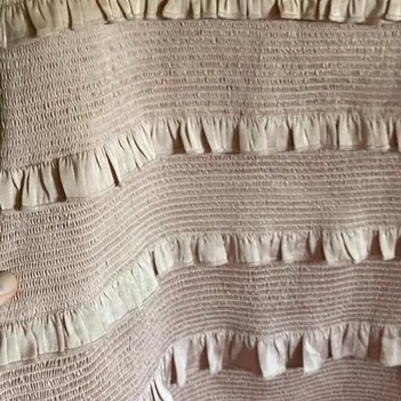 V. Chapman Pink Ruffle Midi Dress - Picture 4 of 7